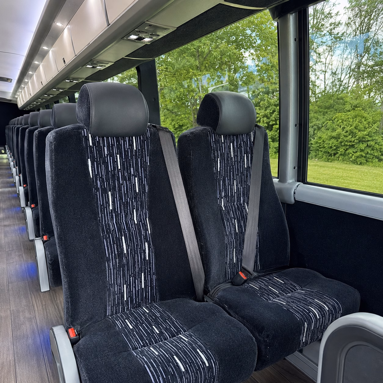 taunton charter bus rental interior