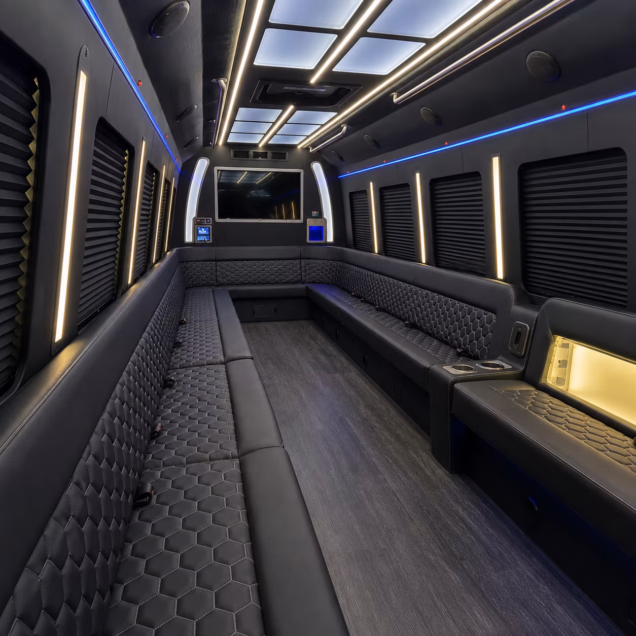 taunton party bus rental interior